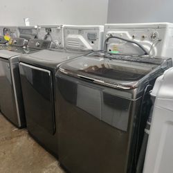 SAMSUNG SET STEAM WASHER AND ELECTRIC DRYER JUMBO 
