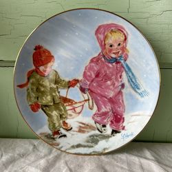 Vintage A Child's Play Collector plate “First Snow”