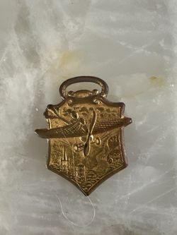 Antique Airplane flight Aviation Pocket Watch Fob 1920