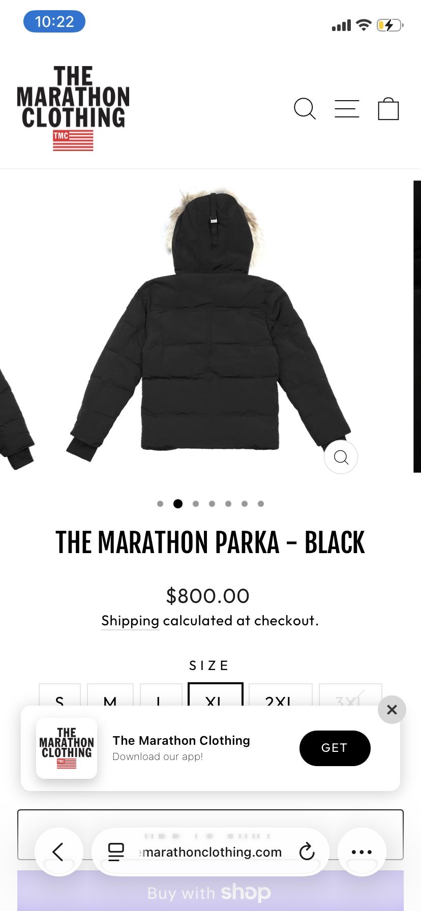 Marathon Parka Black Jacket