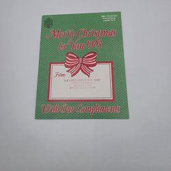 1983 VTG Promotional Pamphlet Mini Holiday Counted Cross Stitch Aida 2.5” Frame