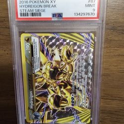Pokemon Graded PSA 9 Hydreigon Break #87 (2016) Steam Siege 