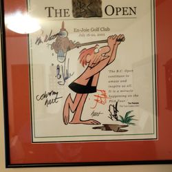 Bc Open Signed By Johnny hart And Other Golfers 