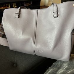 Calvin Klein Large Purple Tote Purse With Sport Strap