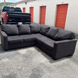 Beautiful Charcoal Gray Sectional!