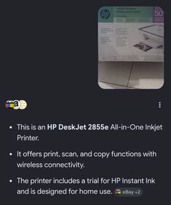 HP Desk Jet 2855e Copier