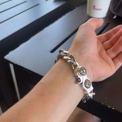 CHROME HEARTS Floral ID Fancy Chain Bracelet