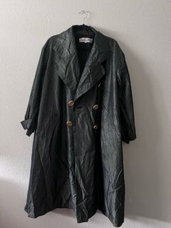 Christian Dior Black Double-Breasted  Trench Coat size:9 150$ cash only