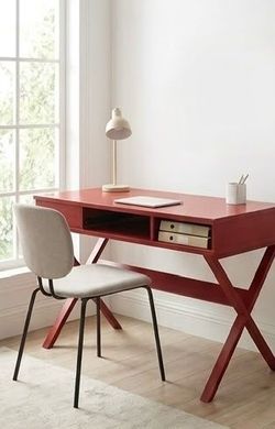 Nice Red X-Leg Writing Desk