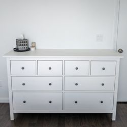 IKEA HEMNES 8-drawer dresser, white stain, 63x37 3/4 "