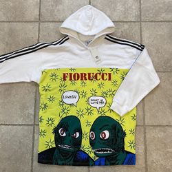 NEW women’s adidas fiorucci collab love hoodie White Size Medium