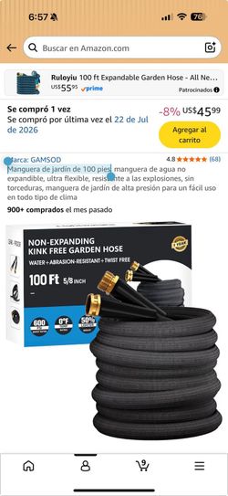 Manguera de jardín de 100 pies