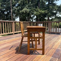 Vintage Child’s Desk with Matching Chair 