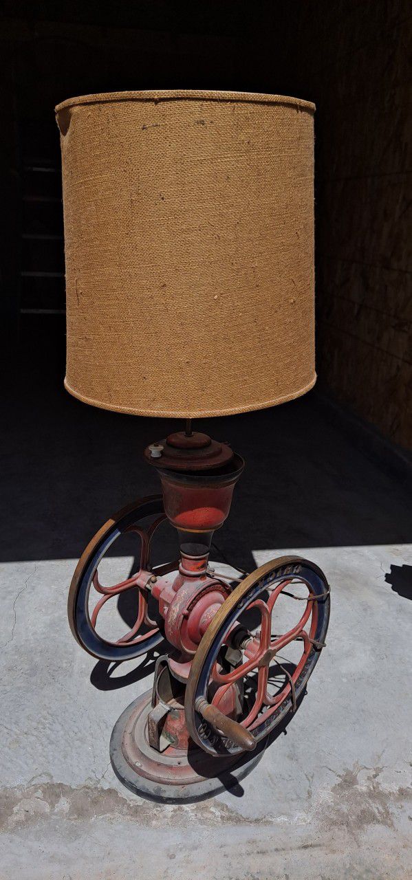 Antique Lamp/Coffee Grinder 