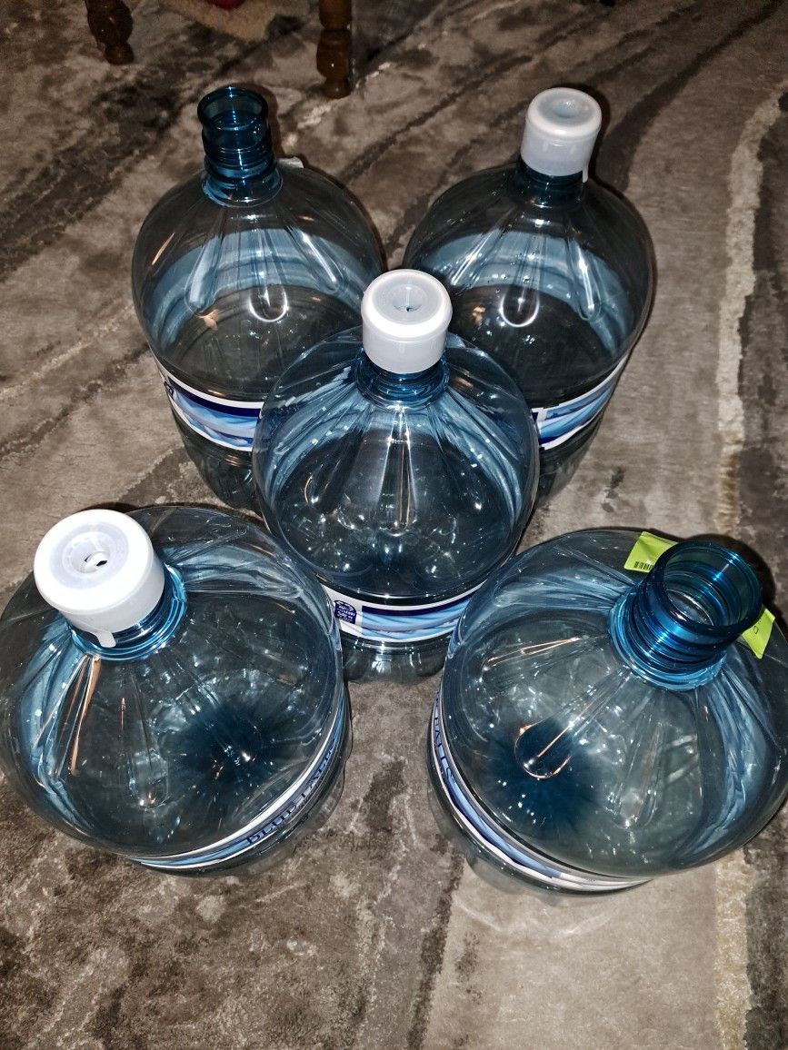 Empty Water Bottles - (5) 4 Gallon Empty Water Bottles - Free