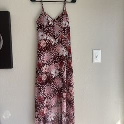 floral red/pinks dress