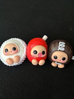 Cute Kawaii Baby Character Figures Set of 3