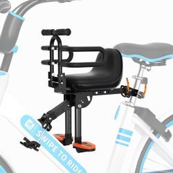 Front Child Bike Seat, Portable Foldable Kids Bike Seat, Adjustable Pedal Child Bicycle Seats, Safety Child Seat For All Types Of Bicycles