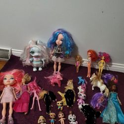 lol and barbie dolls  and my little pony too for $50