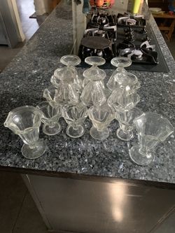 Vintage Glasses for dessert. Total 20 Pz