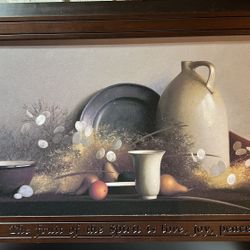 Wooden Framed Print with engraved scripture. Bought In Lancaster, PA