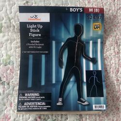 Boys Light Up Stick Figure Costume size 8
