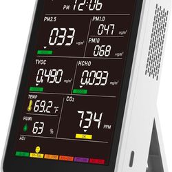 MORPTRA - Professional Indoor Air Quality Monitor with AQI Alerts - NEW
