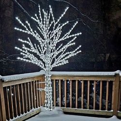 8 ft. Giant Bare Branch White LED Tree Holiday Yard/Home Decoration
