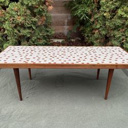 Mid Century Modern Mosaic Tile Top Coffee Table, Circa 1960s