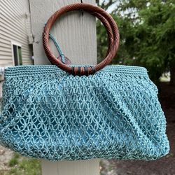 The Sak Crochet Circle Handle Mini Handbag