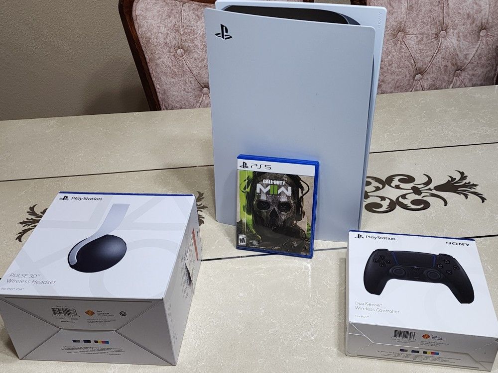 Playstation 5 With Accessories And Video Games