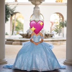   Quinceanera Dress Light Blue Petticoats Included  Size 10 purchased at Moda 2000
