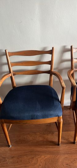 MCM Navy Blue Upholstered Chairs