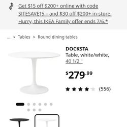 Docksta IKEA dining Table 