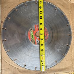 Two concrete saw blades