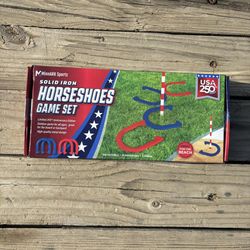 Solid Iron Horseshoes Game Set