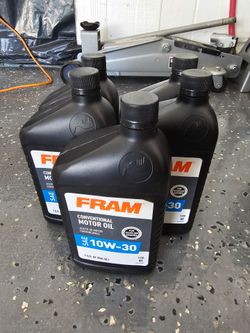 FRAM Conventional 10W-30 Motor Oil 5qts