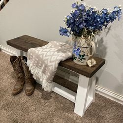 Farmhouse entry bench