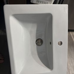 24x18  In White Vanity Top Ceramic 