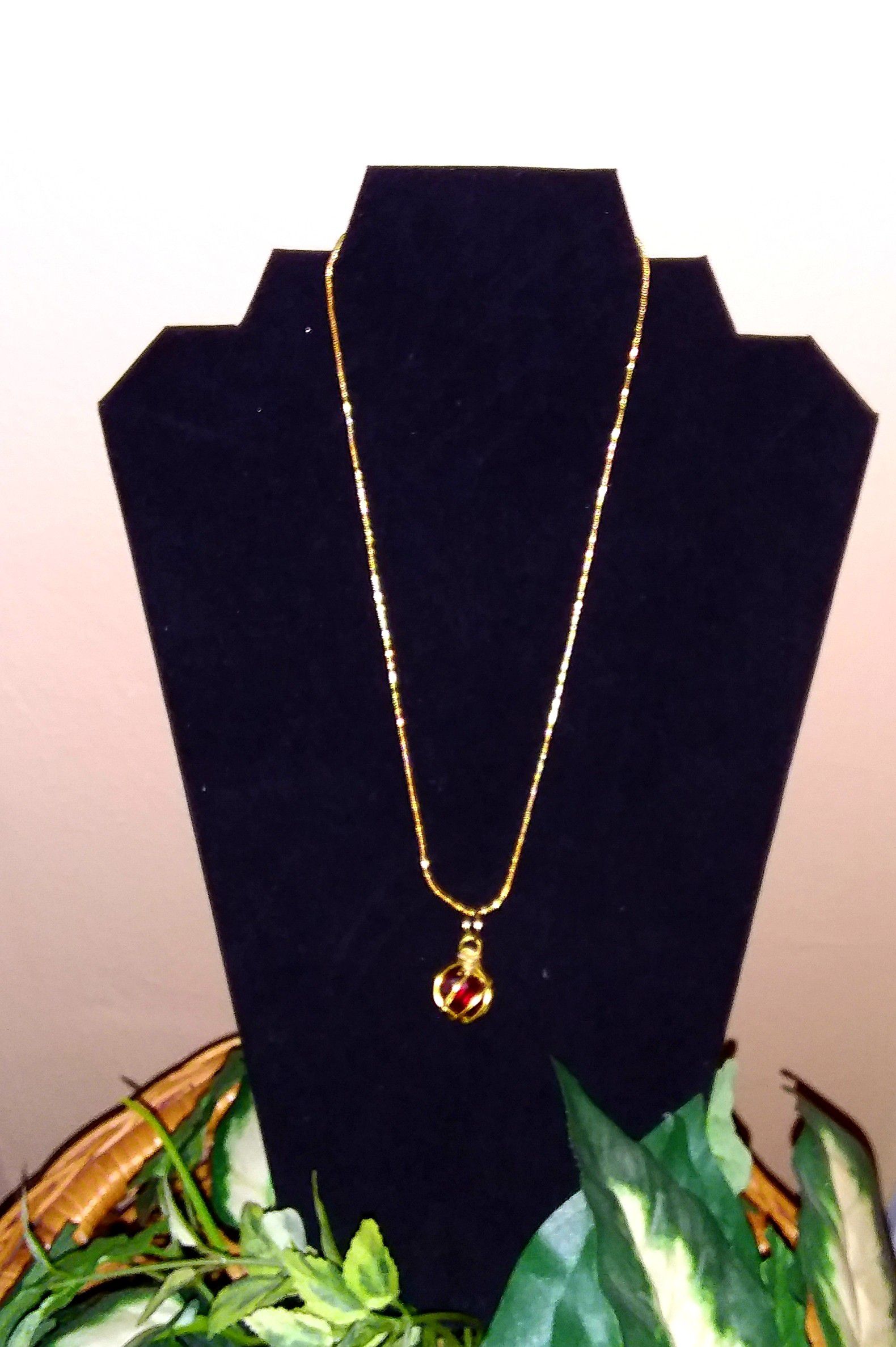 Garnet Pendant Necklace 🏷 Sale $8