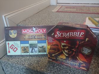 PIRATES OF CARIBBEAN MONOPOLY & SCRABBLE
