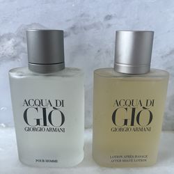 Unused Acqua Di Gio Georgio Armani Men’s After Shave and Cologne ( both 3.4oz / 100ml)