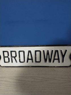 Broadway theater prop sign