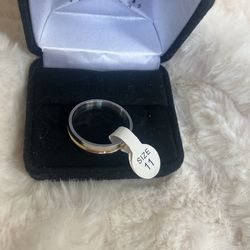 Stainless Steel Ring Wedding Band  Sz 11.  New