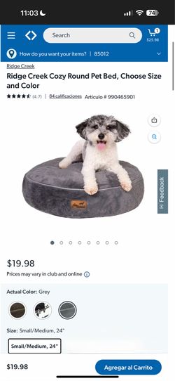 Ridge Creek Cozy Round Pet Bed New $10