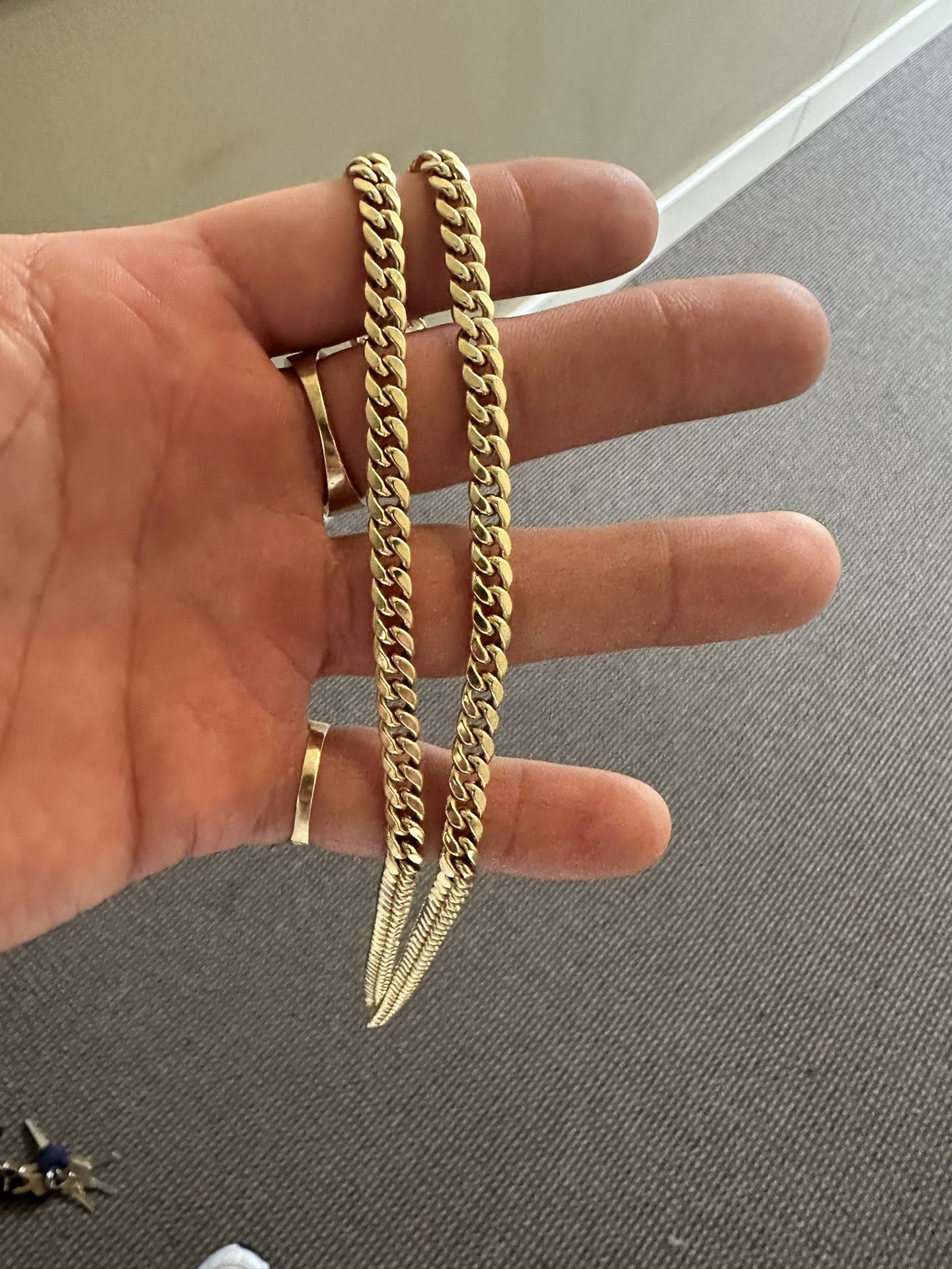 22 Inch Miami Cuban Link Chain 10k Gold
