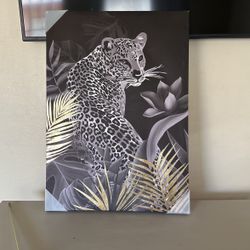 Beautiful Tiger Frame. Size 27 X 20 Inches 