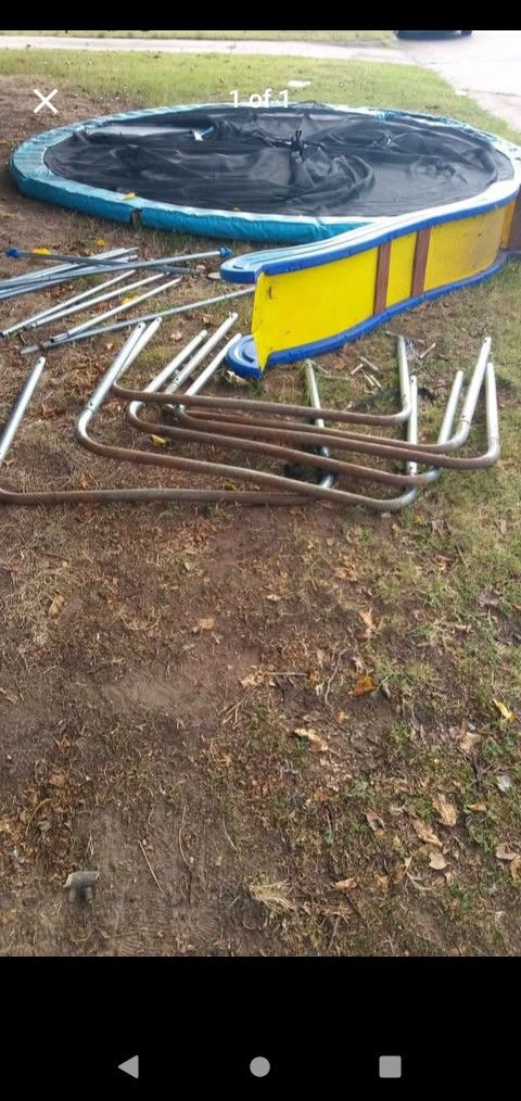 Trampoline Bigger One With Net,Slide,Spring Cover.