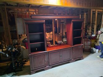 Large Wood Entertainment Center Wall Unit