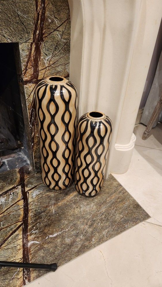 2 Designer Vases